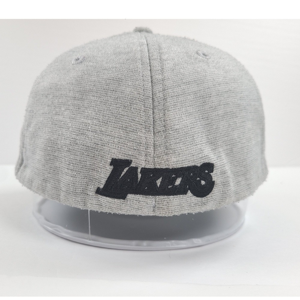Ultra Game‎ NBA Los Angeles Lakers Fitted Hat Mens Gray Heather Embroidered Cap - Picture 6 of 9